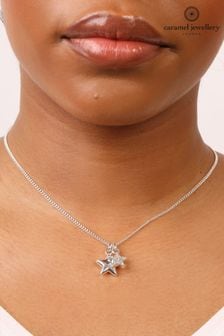 Naszyjnik w kolorze srebra Caramel Jewellery London 'Starry Sky' z zawieszką w kształcie gwiazdek (Q71893) | 100 zł