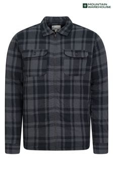 Mountain Warehouse Grey Mens Stream II Fleece Lined Flannel Shirt (Q71940) | kr727