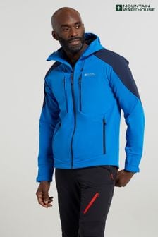 Blau - Mountain Warehouse Radius Wasserabweisende Softshell-Jacke aus Recycling-Materialien (Q71949) | 123 €