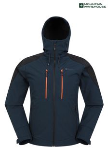 Mountain Warehouse Blue Navy Recycled Radius Water Resistant Softshell Jacket (Q71954) | €110