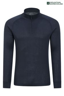 Mountain Warehouse Blue Mens Talus Zip Neck Thermal Top (Q71967) | 31 €