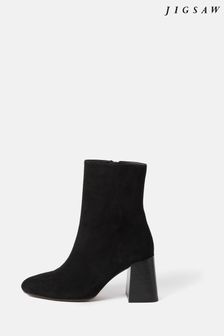 Jigsaw Fulham Suede Black Ankle Boots (Q71990) | €79