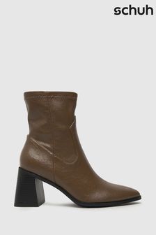 Schuh Bronte Block Brown Boots (Q72176) | kr584