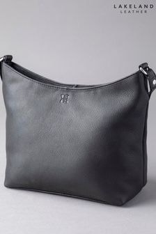 Lakeland Leather Black Grasmere Leather Cross-Body Bag (Q72334) | $103