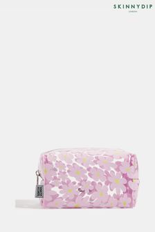 Skinnydip Purple Warped Glitter Flower Makeup Bag (Q72397) | €9