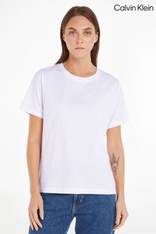Calvin Klein Smooth Cotton White T-Shirt