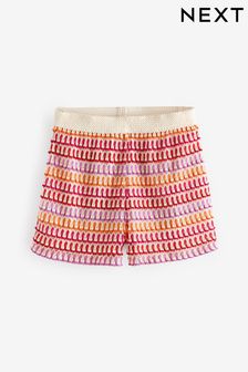Roz - Pantaloni scurţi croșetați (Q72557) | 253 LEI