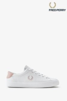 Fred Perry Womens White Lottie Leather Trainers (Q72599) | 566 ر.ق
