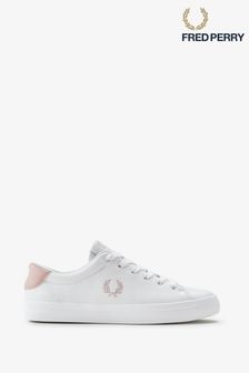 Fred Perry Womens White Lottie Leather Trainers