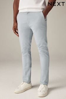 Light Blue Skinny Fit Stretch Chino Trousers (Q72611) | SGD 39