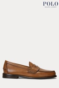بني فاتح بني - حذاء سهل اللبس جلد Alston من Polo Ralph Lauren (Q72789) | ‪‏1,211‬ ر.س‏