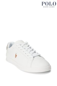 Светло-белый - Белые кожаные кеды Polo Ralph Lauren Heritage Court Ii (Q72835) | €152