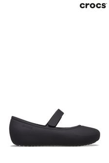 حذاء أسود مسطح ماري جين للأطفال الصغار Brooklyn من Crocs (Q72900) | 128 ر.س