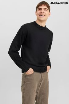 Črna - Jack & Jones pulover z dolgimi rokavi in okroglim ovratnikom (Q72904) | €36
