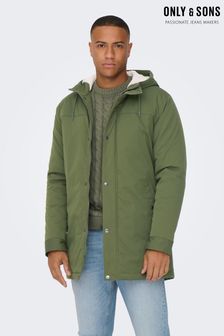 Only & Sons Green Parka Coat (Q72911) | €79
