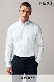 Белый - Зауженный крой - Оксфордская рубашка из немнущейся ткани (Q73135) | €23