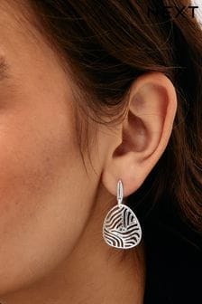Silberfarben - Ohrringe mit Aussparungen (Q73167) | 10 €