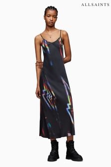 AllSaints Black Bryony Voltage Dress (Q73417) | $218