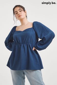 Simply Be Textured Sweetheart Neck Blouse (Q73431) | €15
