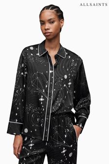 AllSaints Black Sofi Screen Shirt (Q73446) | HK$1,429