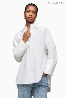 AllSaints White Evie Shirt (Q73455) | $221