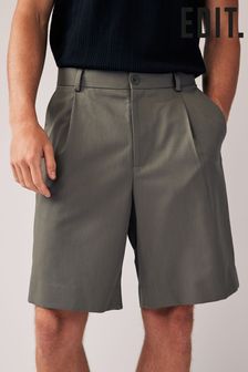 ירוק - Edit Slouchy Style Suit Shorts (Q73595) | ‏121 ‏₪