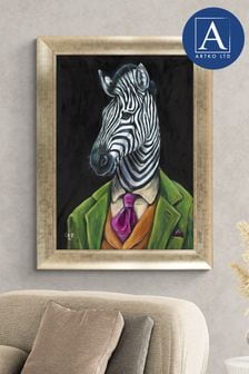 Artko Gold Zachariah Zebra by Louise Brown Framed Art (Q73671) | €150