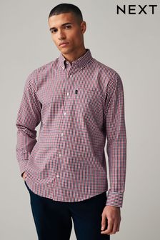 Red Gingham Easy Iron Button Down Oxford Shirt (Q73750) | €28