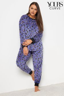 Yours Curve Blue Funky Animal Velour Lounge Set (Q73815) | 22 €