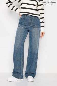 Long Tall Sally Blue Wide Leg 100% Cotton Jeans (Q73816) | $81