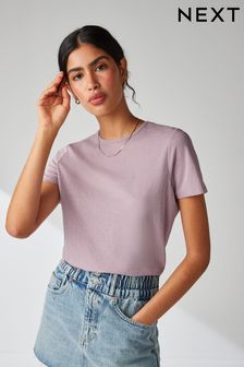 粉色 - The Everyday圓領棉質短袖T恤 (Q73873) | NT$190