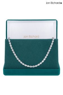 Серебряный - Теннисное ожерелье с фианитами Jon Richard (Q74080) | €96