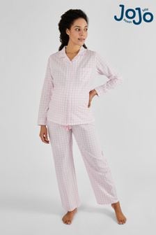 JoJo Maman Bébé Pink Gingham Maternity Pyjamas Set (Q74145) | HK$406