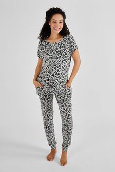 JoJo Maman Bébé Grey Animal Print Maternity & Nursing Pyjamas Set (Q74168) | €63