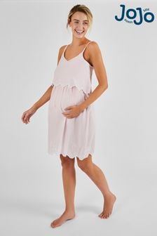 JoJo Maman Bébé Ticking Stripe Maternity & Nursing Nightdress