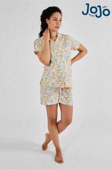 JoJo Maman Bébé Pink Lemon Print Maternity & Nursing Short Pyjamas Set (Q74188) | ₪ 181