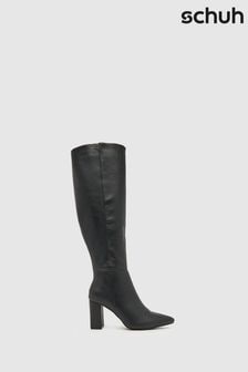 Schuh Dua Block Heel Knee Black Boots (Q74226) | 100 €