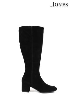 Jones Bootmaker Loulour Knee High Leather Black Boots (Q74227) | SGD 310