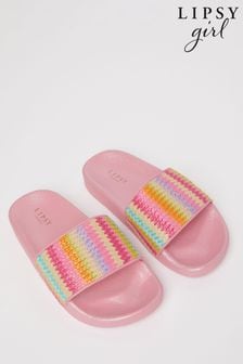 بيج فاتح وردي - حذاء مفتوح سهل اللبس لحمام السباحة من Lipsy (Q74293) | 79 ر.س - 105 ر.س