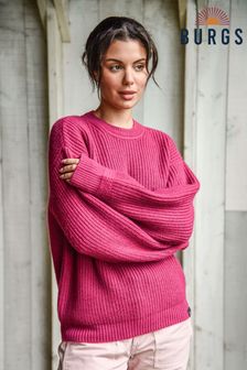 Burgs Lustleigh Womens Chunky Jumper with Crew Neck (Q74445) | €36