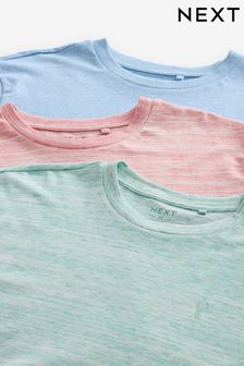 أزرق/أخضر نعناع/وردي - 3pk Stag Marl T-shirts (Q74593) | 165 ر.س