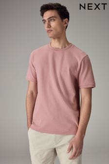 Pink Textured T-Shirt (Q74604) | 79 QAR