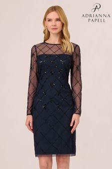 Adrianna Papell Blue Papell Studio Beaded Short Dress (Q74662) | $305