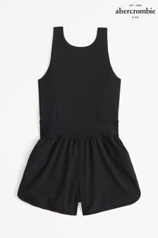 Abercrombie & Fitch Active Sports Romper Black Playsuit (Q74683) | AED161