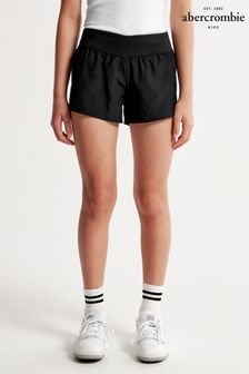Abercrombie & Fitch Cross Waistbant Active Sports Black Shorts (Q74707) | AED111