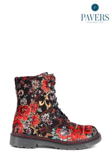 Pavers Red Casual Ankle Boots