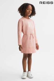 Reiss Apricot Ella Junior Cotton Blend Drawstring Dress (Q74806) | OMR44