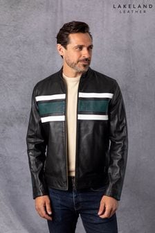 Lakeland Leather Bowscale Contrast Stripe Leather Black Jacket (Q74961) | 305 €