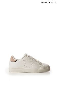 Moda in Pelle Acantha Slab Sole Lace Up Trainers With Star Perforation (Q75201) | kr2 000