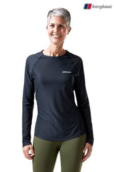 Berghaus Womens 24/7 Crew Long Sleeve Tech Black T-Shirt (Q75208) | OMR18
